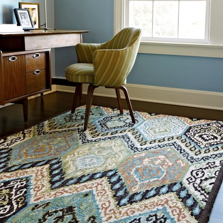 Alexander Home Hand-hooked Tessa Multi Wool Rug - Blue - 5' x 7'6