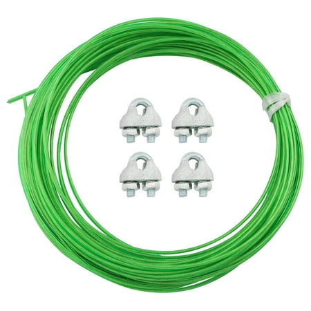 FENGGreen Coated Clothesline Wire 49ft /50m Green PVC Coated Steel Cable Wire Rope for String Light Hanging Kit Curtain Wire Clothes Line Garden Wire-240810
FENGGreen Coated Clothesline Wire 49ft /50m Green PVC Coated Steel Cable Wire Rope for String Light Hanging Kit Curtain Wire Clothes Line Garden Wire-240810