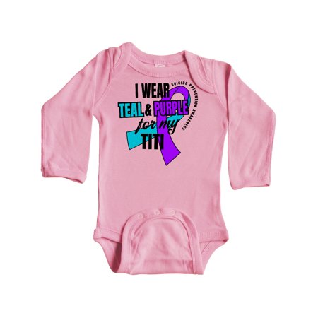 Inktastic Suicide Prevention I Wear Teal and Purple for My Titi Gift Baby Boy or Baby Girl Long Sleeve Bodysuit
Inktastic Suicide Prevention I Wear Teal and Purple for My Titi Gift Baby Boy or Baby Girl Long Sleeve Bodysuit