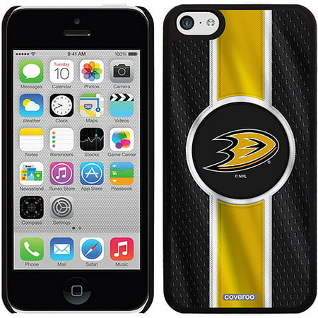 Anaheim Ducks Jersey Stripe Design on iPhone 5c Thinshield Snap-On Case by Coveroo