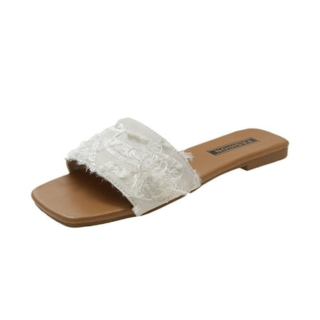 Kukoosong Womens Sandals Casual Mules Beach ShoesBottomed Slippers Comfortable Flat Sandals for Women Beige 43
Kukoosong Womens Sandals Casual Mules Beach ShoesBottomed Slippers Comfortable Flat Sandals for Women Beige 43