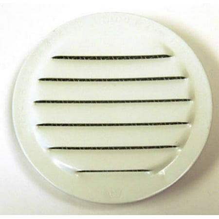 Maurice Franklin RLW-100-1 Aluminum Round Insect Proof Mini Louvers 1 White