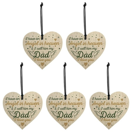 Hfyihgf New Father s Day Decorations Wooden Love Pendant The Best-Gift for Father