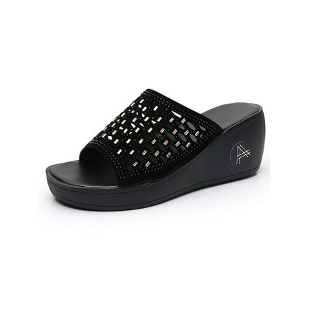 Colisha Womens Slides Beach Wedge Sandals Summer Platform Sandal Walking Hollow Out Casual Shoes Slip On Slide Slippers Black 6.5
Colisha Womens Slides Beach Wedge Sandals Summer Platform Sandal Walking Hollow Out Casual Shoes Slip On Slide Slippers Black 6.5