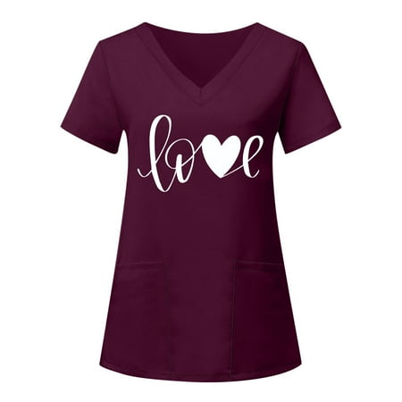 Women Scrubs Top Working Uniform Nurses Clothing Workwear T-Shirt Short Sleeve V-Neck Streetwear T-Shirt Soft Comfortable Everyday Tee
Women Scrubs Top Working Uniform Nurses Clothing Workwear T-Shirt Short Sleeve V-Neck Streetwear T-Shirt Soft Comfortable Everyday Tee