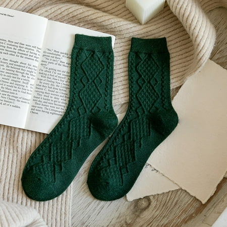 DISHAN Lady Socks 1 Pair Keep Warm Middle Tube Cozy Japanese Style Lady Knitted Socks
DISHAN Lady Socks 1 Pair Keep Warm Middle Tube Cozy Japanese Style Lady Knitted Socks