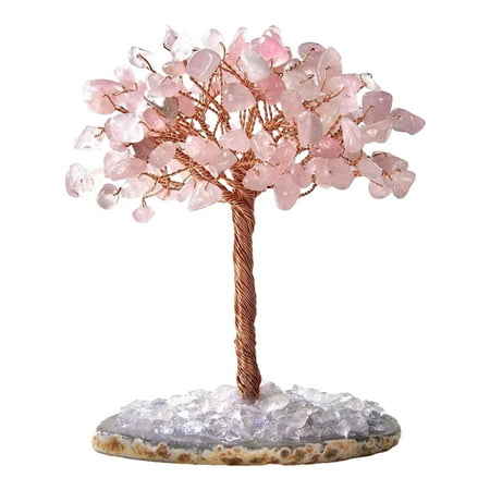 Christmas Clearance! Feltree Natural Quartz Crystal Money Tree Natural Healing Crystal Bonsai Tree