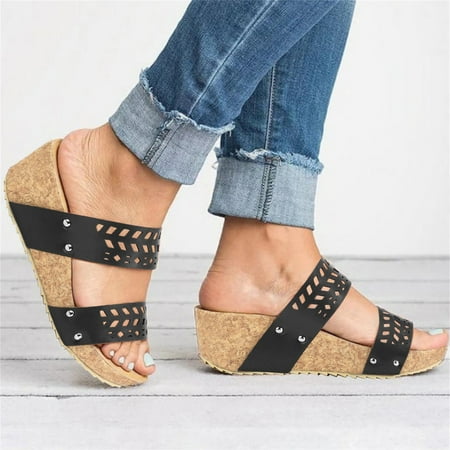 TOYFUNNY Open Sandals Breathable Hollow Out Summer Slip On Wedges Toe Beach Shoes Women s Women s Slipper
TOYFUNNY Open Sandals Breathable Hollow Out Summer Slip On Wedges Toe Beach Shoes Women s Women s Slipper