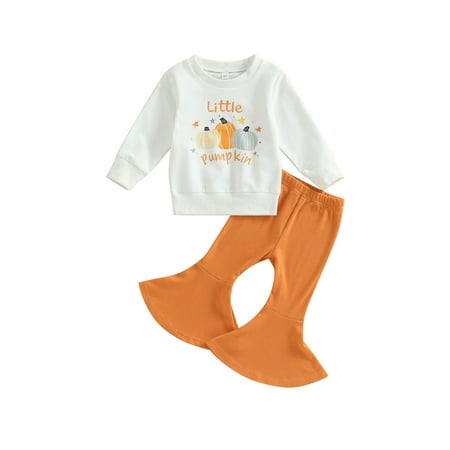Qtinghua Halloween Toddler Baby Girls Little Pumpkin Crewneck Sweatshirt Tops Bell Bottom Pants Fall Winter Clothes Orange 2-3 Years
Qtinghua Halloween Toddler Baby Girls Little Pumpkin Crewneck Sweatshirt Tops Bell Bottom Pants Fall Winter Clothes Orange 2-3 Years