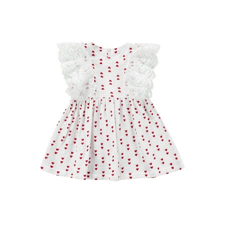 Bebiullo Toddler Girls Valentine s Day Dress Kids Lace Sleeve Heart Print Princess Sundress One-Piece Clothes White 12-18 Months
Bebiullo Toddler Girls Valentine s Day Dress Kids Lace Sleeve Heart Print Princess Sundress One-Piece Clothes White 12-18 Months