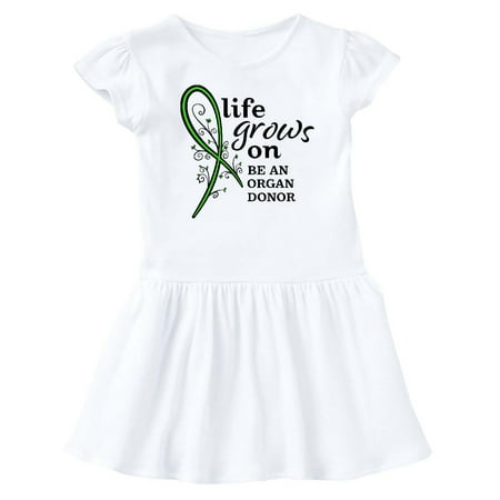 Inktastic Life Grows On- be an Organ Donor Gift Baby Girl Dress