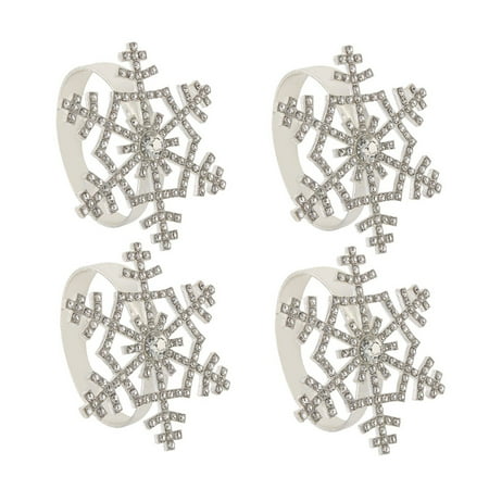 TOYMYTOY 4Pcs Christmas Napkin Rings Snowflake Serviette Circles Creative Napkin Holders for Wedding Banquet Party
TOYMYTOY 4Pcs Christmas Napkin Rings Snowflake Serviette Circles Creative Napkin Holders for Wedding Banquet Party