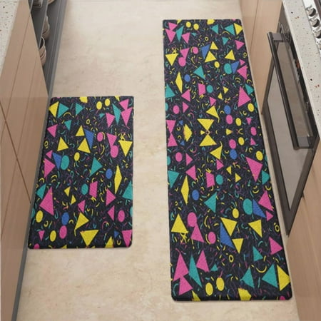 Anti Fatigue Kitchen Mat Triangle Colorful Sets of 2 Kitchen Rugs Non Slip Cushioned Standing Mat for Sink Floor Laundry Office Desk Mid 17.3 x 29 + Plus 17.3 x 47.2
Anti Fatigue Kitchen Mat Triangle Colorful Sets of 2 Kitchen Rugs Non Slip Cushioned Standing Mat for Sink Floor Laundry Office Desk Mid 17.3 x 29 + Plus 17.3 x 47.2