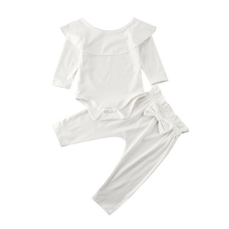 Newborn Baby Girl 2PC set Ruffle Collar Long Sleeve Top Pant Suit Infant Children Girl Cloth
Newborn Baby Girl 2PC set Ruffle Collar Long Sleeve Top Pant Suit Infant Children Girl Cloth