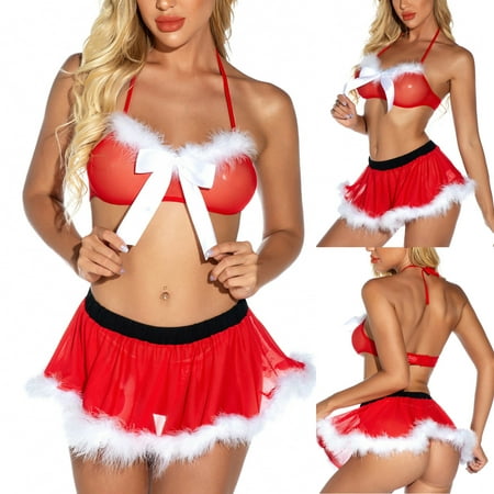 Women Christmas Festival Red Hollow Lingerie Thong Set Nightdress Underwear Note Please Buy One Size Larger
Women Christmas Festival Red Hollow Lingerie Thong Set Nightdress Underwear Note Please Buy One Size Larger