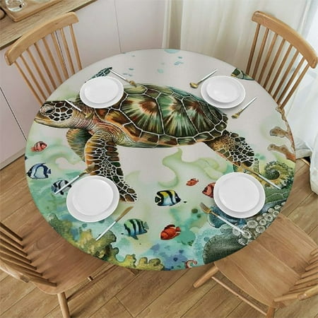 Palnkart Turtle Octopus Round Table Cover Stain Resistant Washable Indoor Outdoor Tablecloth Kitchen Dining Wedding Parties 100% Polyester Fiber 46-50
Palnkart Turtle Octopus Round Table Cover Stain Resistant Washable Indoor Outdoor Tablecloth Kitchen Dining Wedding Parties 100% Polyester Fiber 46-50