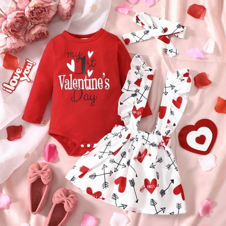 PatPat Newborn Baby Girls Clothes Outfit Long Sleeve My First Red Romper with Heart Print Suspendert Skirt Headband Set Infant Girls Lovers Jumpsuit Dress 0-18Month
PatPat Newborn Baby Girls Clothes Outfit Long Sleeve My First Red Romper with Heart Print Suspendert Skirt Headband Set Infant Girls Lovers Jumpsuit Dress 0-18Month
