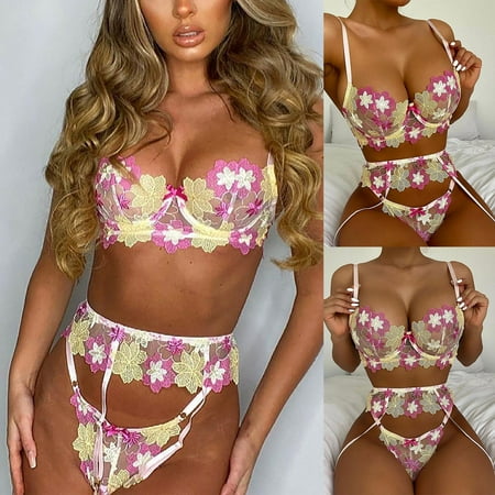 YDKZYMD Women S Lace Lingerie Sexy Bra And Panty Babydoll Floral With Garter Belt Set 3 Pieces Teddy Lingerie Set
YDKZYMD Women S Lace Lingerie Sexy Bra And Panty Babydoll Floral With Garter Belt Set 3 Pieces Teddy Lingerie Set