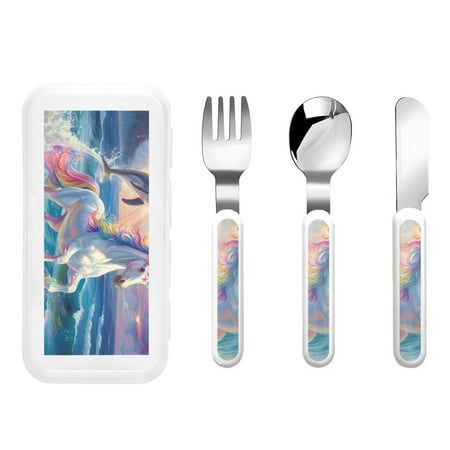 Balery Dolphin Rainbow Horse for Stainless Steel Kids Silverware Set - Child and Toddler Safe Flatware - Children s Knife Fork And Spoon Set - Metal Kids Cutlery Set
Balery Dolphin Rainbow Horse for Stainless Steel Kids Silverware Set - Child and Toddler Safe Flatware - Children s Knife Fork And Spoon Set - Metal Kids Cutlery Set