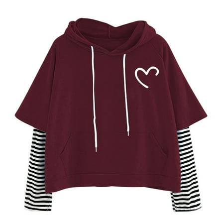 Ziloco Hooded Sweatshirts Corset Top Women Casual Loved Printed Hooded Drawstring Pullover Patchwork Striped Long Sleeve Tops Short Sweatshirts Ladies Summer Tops
Ziloco Hooded Sweatshirts Corset Top Women Casual Loved Printed Hooded Drawstring Pullover Patchwork Striped Long Sleeve Tops Short Sweatshirts Ladies Summer Tops