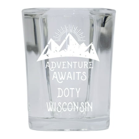 Doty Wisconsin Souvenir Laser Engraved 2 Ounce Square Base Liquor Shot Glass 4-Pack Adventure Awaits Design
Doty Wisconsin Souvenir Laser Engraved 2 Ounce Square Base Liquor Shot Glass 4-Pack Adventure Awaits Design