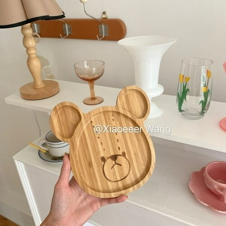 Cute cartoon bear bamboo tableware simple dinner plate tray snack snack fruit steak plate dinner set plates and dishes
Cute cartoon bear bamboo tableware simple dinner plate tray snack snack fruit steak plate dinner set plates and dishes