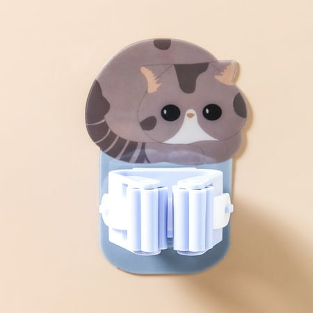 Wall Mounted Mop Holder Cartoon Cat Design Adhesive Broom Organizer Universal Hanger for Kitchen Bathroom Garage Blue
Wall Mounted Mop Holder Cartoon Cat Design Adhesive Broom Organizer Universal Hanger for Kitchen Bathroom Garage Blue