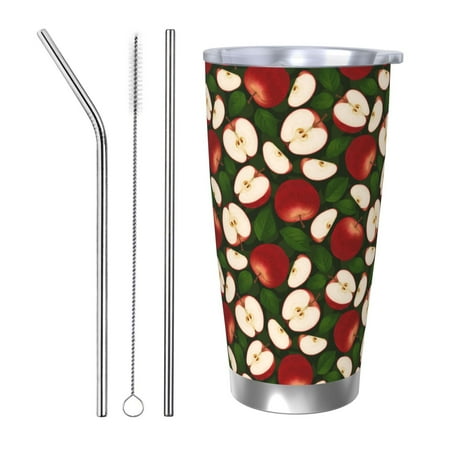 Tideii Red Fruit for 20OZ Car Cup Stainless Steel Cold and Hot Cup with Lid Suitable for Outdoor and Home Unisex-Straw Three-piece Set
Tideii Red Fruit for 20OZ Car Cup Stainless Steel Cold and Hot Cup with Lid Suitable for Outdoor and Home Unisex-Straw Three-piece Set