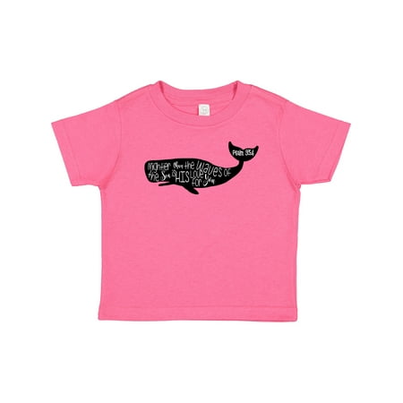 Inktastic Whale Psalms 93:4 Gift Baby Boy or Baby Girl T-Shirt