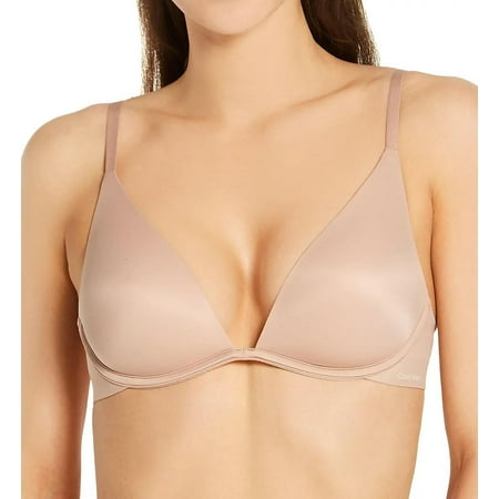 Calvin Klein HONEY ALMOND Lightly Lined Plunge Bra US 38A UK 38A