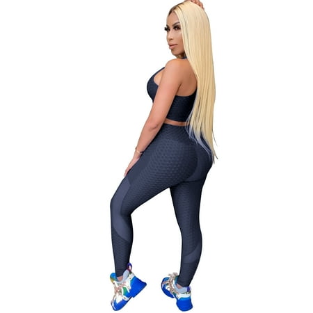 Tracksuit for Women Set Sleeveless Textured Sports Bra and High Waist Leggings Set Tracksuit
Tracksuit for Women Set Sleeveless Textured Sports Bra and High Waist Leggings Set Tracksuit