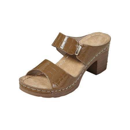 Funicet Slides for Women Thick Heel High Heel Sandals Lightweight Solid Color Large Women s Slippers Khaki 39
Funicet Slides for Women Thick Heel High Heel Sandals Lightweight Solid Color Large Women s Slippers Khaki 39