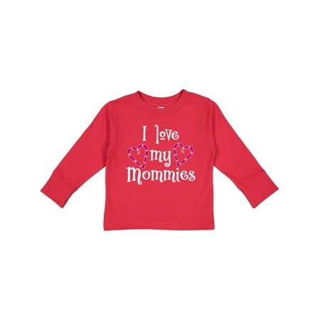 

Inktastic I Love my Mommies- hearts Gift Toddler Boy or Toddler Girl Long Sleeve T-Shirt