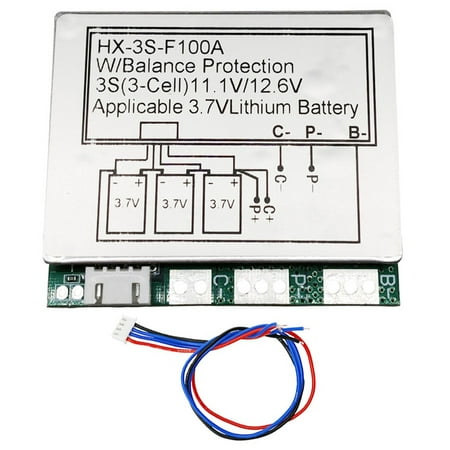 3S 12V 100A Lithium Battery Protection Board PCB BMS Charge Protect Module