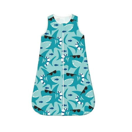 Cauagu Shark Wearing Sunglasses for Infant Wearable Blanket Unisex Girl Boy Swaddle Transition Sack - Newborn Essentials Sleep Clothes-Medium
Cauagu Shark Wearing Sunglasses for Infant Wearable Blanket Unisex Girl Boy Swaddle Transition Sack - Newborn Essentials Sleep Clothes-Medium