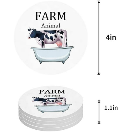 KXMDXA Farm Cow Set of 6 Round Coaster for Drinks Absorbent Ceramic Stone Coasters Cup Mat with Cork Base for Home Kitchen Room Coffee Table Bar Decor
KXMDXA Farm Cow Set of 6 Round Coaster for Drinks Absorbent Ceramic Stone Coasters Cup Mat with Cork Base for Home Kitchen Room Coffee Table Bar Decor