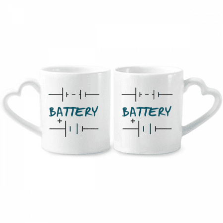 Battery Power Charge Plus Minus Couple Porcelain Mug Set Cerac Lover Cup Heart Handle
Battery Power Charge Plus Minus Couple Porcelain Mug Set Cerac Lover Cup Heart Handle