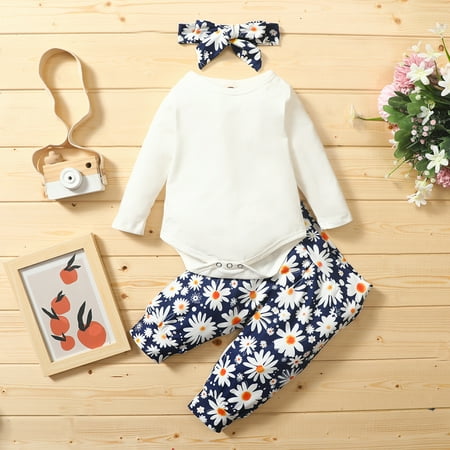 Leutsin Newborn Infant Baby Girl Long Sleeve Solid Tops+Floral Pants+Headband Set Outfit
Leutsin Newborn Infant Baby Girl Long Sleeve Solid Tops+Floral Pants+Headband Set Outfit