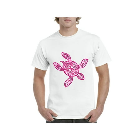 Hawaiian Sea Turtle in Pink Hawaii Kauai Maui Oahu Men's Short Sleeve T-Shirt