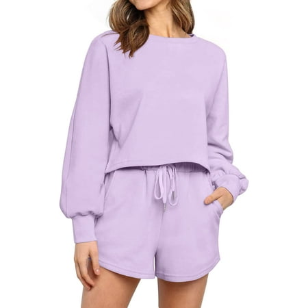 QWZNDZGR Women s Summer Two Piece Pajamas Set Casual Short Sleeve Crop Top and Shorts Sleepwear Sweatsuit Tracksuit with Pocket
QWZNDZGR Women s Summer Two Piece Pajamas Set Casual Short Sleeve Crop Top and Shorts Sleepwear Sweatsuit Tracksuit with Pocket