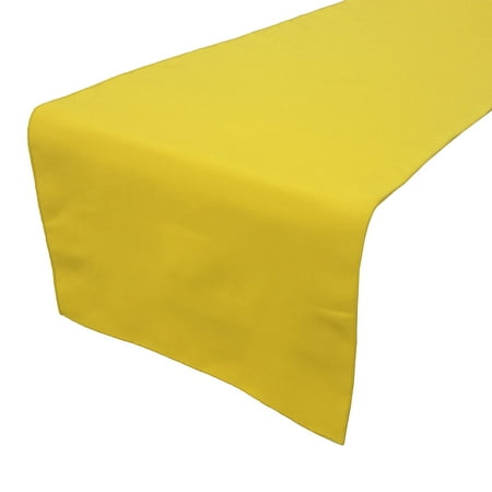 Poplin Table Runner Solid Lemon Yellow