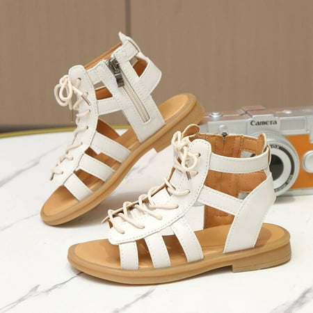DancePeanut Children Sandals for Girls Roman Style Beige Black Summer Dress Shoes 2-12 Years Kids Girls Leather Beach Sandals
DancePeanut Children Sandals for Girls Roman Style Beige Black Summer Dress Shoes 2-12 Years Kids Girls Leather Beach Sandals
