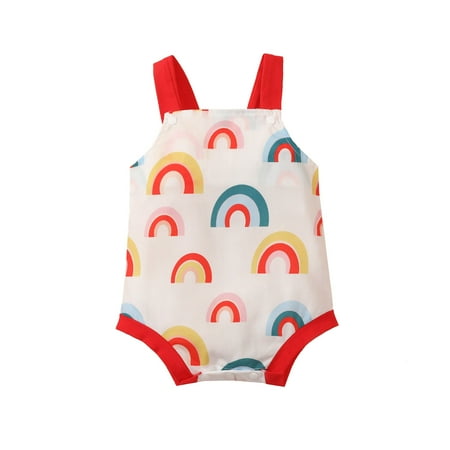 Girls Bodysuits Backless Rainbow Printed Sleeveless Baby Clothes Kids Children Loose Fashion Outwear Leisure Spring Summer Rompers Jumpsuits
Girls Bodysuits Backless Rainbow Printed Sleeveless Baby Clothes Kids Children Loose Fashion Outwear Leisure Spring Summer Rompers Jumpsuits