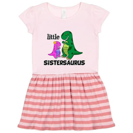 Inktastic Little Sistersaurus Gift Toddler Girl Dress