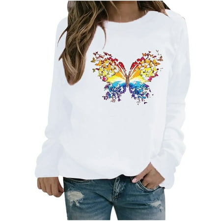 koaiezne Winter Womens Casual Tops Ladies Butterfly Print Sweatshirt Blouse Tee Sweater Long Shirts for Women Quarter Sleeve Maternity Shirt
koaiezne Winter Womens Casual Tops Ladies Butterfly Print Sweatshirt Blouse Tee Sweater Long Shirts for Women Quarter Sleeve Maternity Shirt