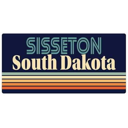 Sisseton South Dakota 5 x 2.5-Inch Fridge Magnet Retro Design