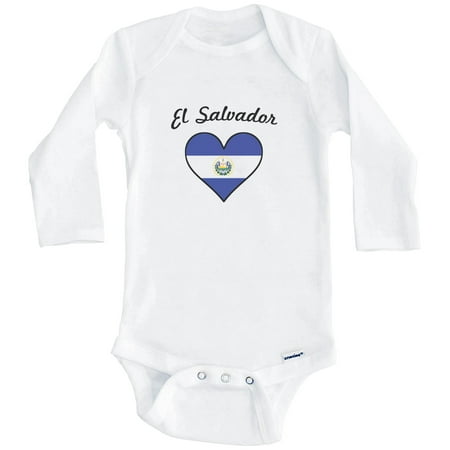 El Salvadorian Flag Heart El Salvador One Piece Baby Bodysuit (Long Sleeve) 6-9 Months White
El Salvadorian Flag Heart El Salvador One Piece Baby Bodysuit (Long Sleeve) 6-9 Months White