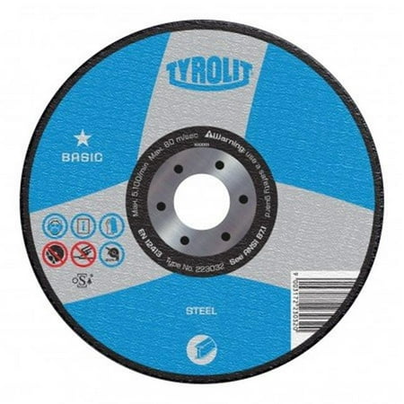 Diamond Products 34301926 Tyrolit Basic Depressed Center Wheel for Grinding 4.5 x 0.25 x 0.875 in.
Diamond Products 34301926 Tyrolit Basic Depressed Center Wheel for Grinding 4.5 x 0.25 x 0.875 in.