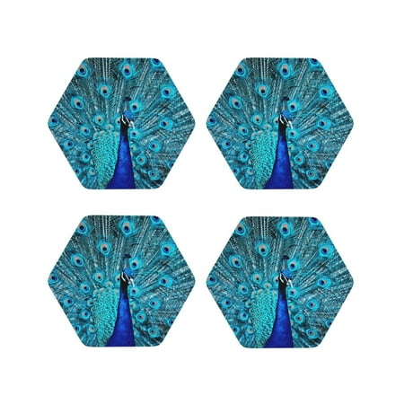 Yiaed Beautiful Blue Peacock Print Leather Coasters for Drinks - Cup Coasters Coffee Table Kitchen Table Bar Home & Office Gifts Handmade Drink Coasters-Hexagon
Yiaed Beautiful Blue Peacock Print Leather Coasters for Drinks - Cup Coasters Coffee Table Kitchen Table Bar Home & Office Gifts Handmade Drink Coasters-Hexagon