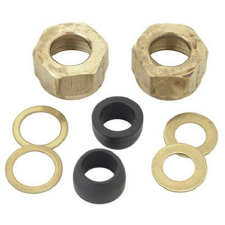 Brass Craft Service Parts Faucet Supply Kit 1/2 Faucet Shank Nuts Chrome Plated Brass